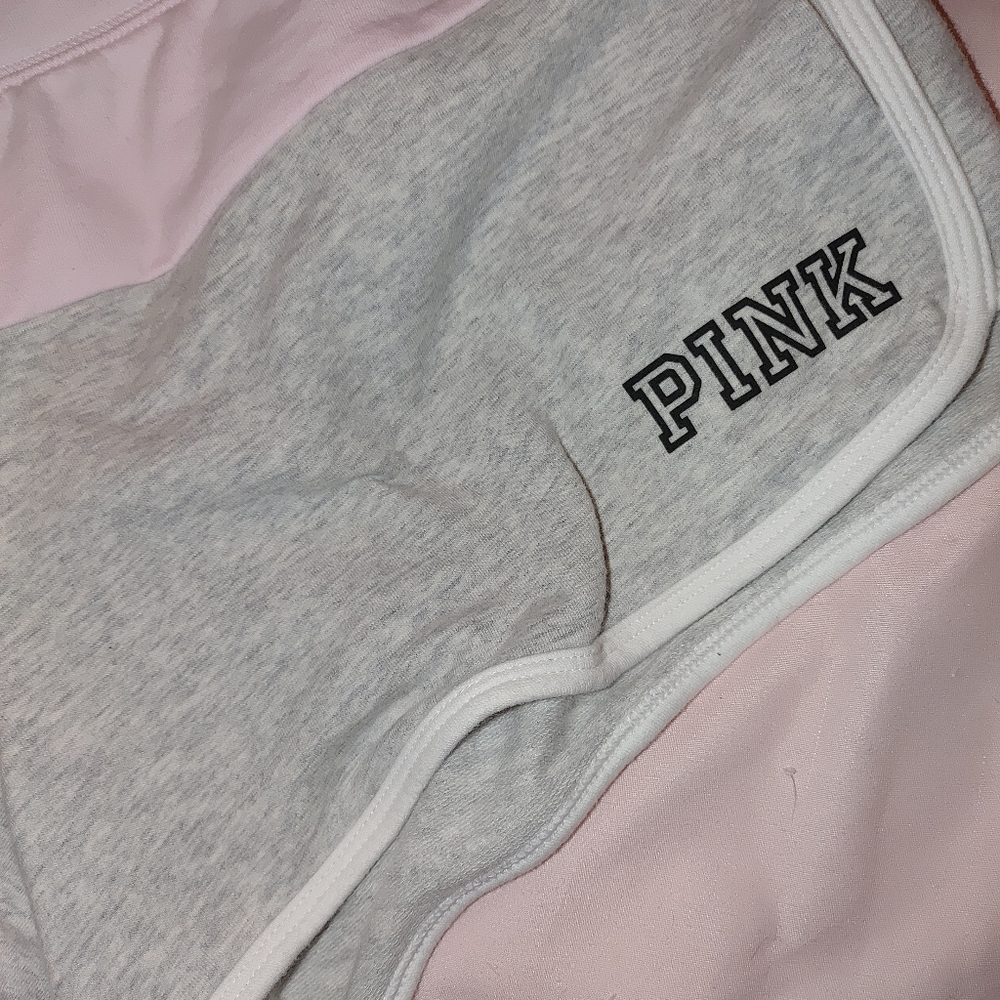 Pink brand Hoodie and shorts set